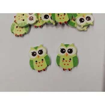 Knoflík Dřevěný knoflík sovička č.9