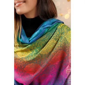 Šátek Himalife Šátek pašmína Nepal - čakrová tmavá