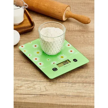 Kuchyňská váha Kuchyňská váha květinový vzor skleněná 1g