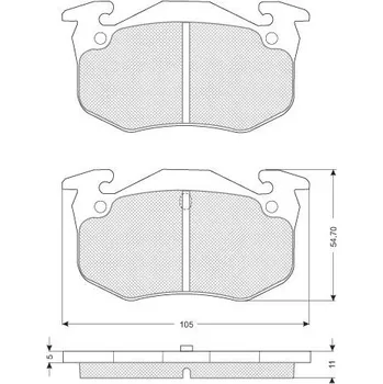 Brzdový systém Starline Sada brzdových destiček BD S055