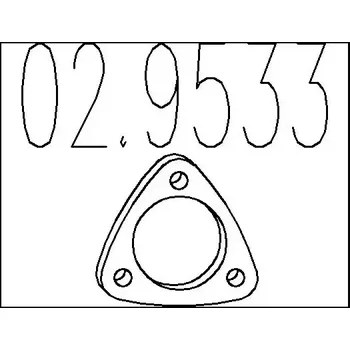 Těsnění výfuku MTS Těsnění výfukové trubky MTS 02.9533
