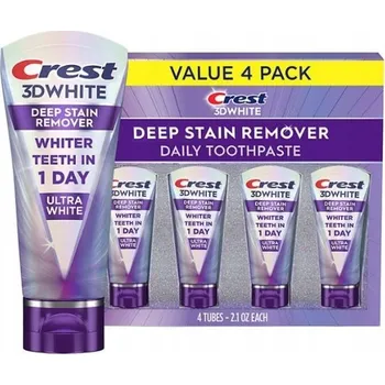 zubní pasta Crest 3D White Deep Stain Remover 4 x 59 g - Zubní pasta pro odstranění hlubokých skvrn