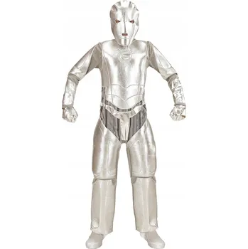 Karnevalový kostým Kostým Robota, převlek mimozemšťana, metalický kombinézon 158