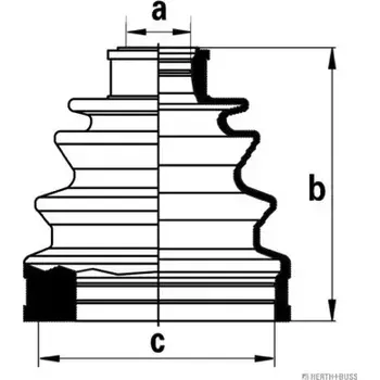 HERTH+BUSS JAKOPARTS Sada manžety hnacího hřídele JAK J2861017