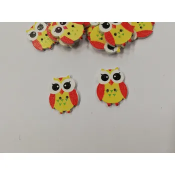 Knoflík Dřevěný knoflík sovička č.7