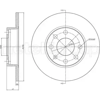 Brzdový kotouč CIFAM Brzdový kotouč - 236 mm CFM 800-071