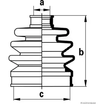 HERTH+BUSS JAKOPARTS Sada manžety hnacího hřídele JAK J2866000