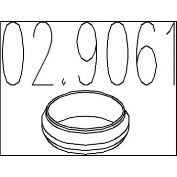 Těsnění výfuku MTS Těsnicí kroužek výfukové trubky MTS 02.9061