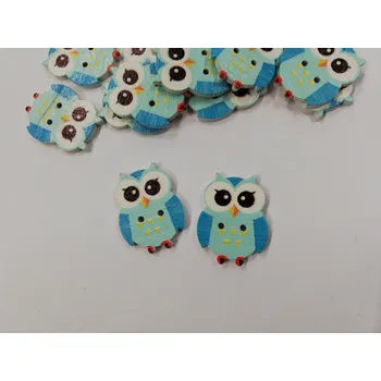 Knoflík Dřevěný knoflík sovička č.3