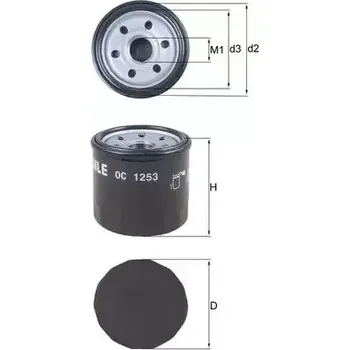 Olejový filtr MAHLE Olejový filtr MAO OC 1253