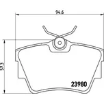 BREMBO Sada brzdových destiček - kotoučová brzda BRE P59041
