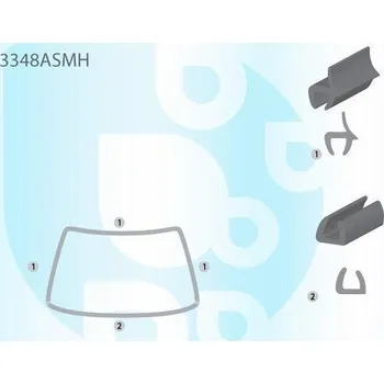 Autosklo PILKINGTON Bauset (lišta) čelního okna AS 3348ASMH