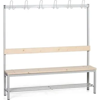 Věšák Biedrax Lavička s věšáky a roštem do šatny LS7514 - délka 1,5 m