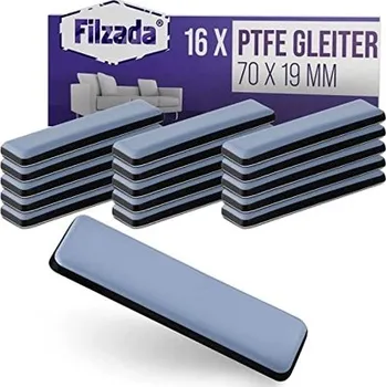 Chránič podlahy Filzada® teflonové kluzáky 70x19 mm úhlové (16 ks)