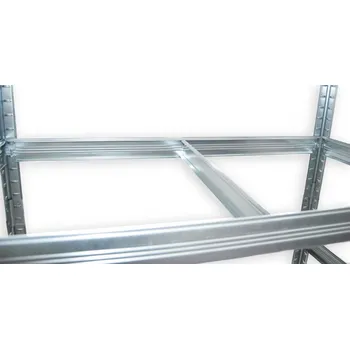 Dílenský regál Kovový regál bezšroubový Biedrax 60 x 90 x 90 cm, pozinkovaný - 4 police bílé lamino 12mm