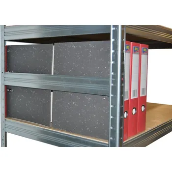 Dílenský regál Biedrax zábrana proti vypadnutí věcí z regálu 35 cm zinek