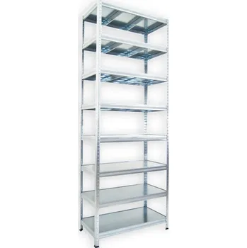 Dílenský regál Kovový regál do dílny Biedrax 35 x 90 x 210 cm, pozinkovaný - 8 polic pozink