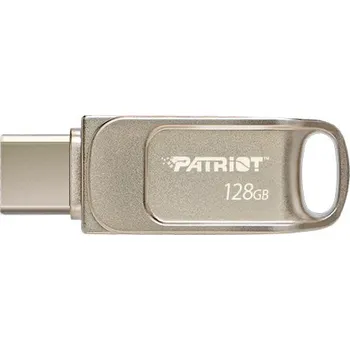 USB flash disk Patriot TAB T560/128GB/USB 3.2/USB-A + USB-C/Stříbrná