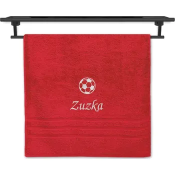Ručník Ručník se jménem NA PŘÁNÍ červený 50x100 Fotbalový míč