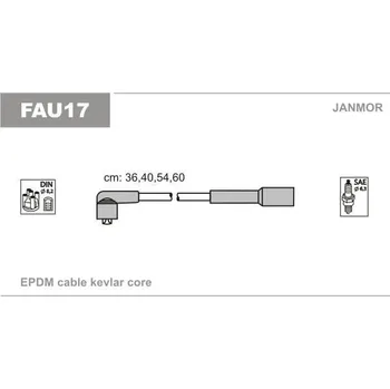 Zapalovací kabel JANMOR Sada kabelů pro zapalování JNM FAU17