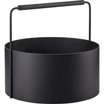 Koš na dřevo průměr 45 cm Blomus ASHI - černý černá
