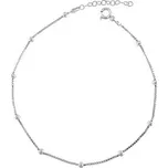 Stříbrný řetízek na nohu s kuličkami