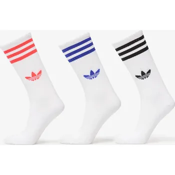 Pánské ponožky Ponožky adidas 3-Stripes High Crew Socks 3-Pack White/ Black/ Black M