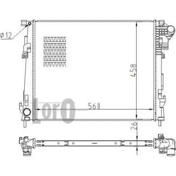 Chladič motoru LORO Chladič vody LOR 037-017-0089