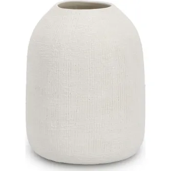 Váza BIZZOTTO bílá keramická váza PAPYRUS 19 cm 0501445