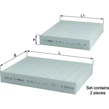 Kabinový filtr MAHLE Filtr - vzduch v interiéru MAO LA 191/S