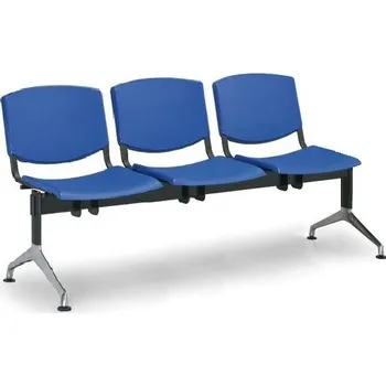 Zahrada Lavice do čekárny plastová Smile Biedrax LC9958m - podnož leštěný hliník