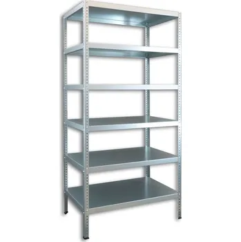 regál Biedrax Šroubovaný regál do domácnosti Biedrax, pozinkovaný - 40 x 130 x 180 cm, 6 polic