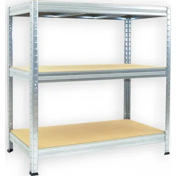 regál Kovový regál do domácnosti Biedrax 35 x 90 x 120 cm, pozinkovaný - 3 police MDF, 275kg