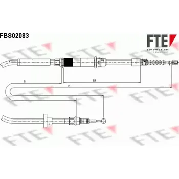 Lanko parkovací brzdy FTE Tažné lanko parkovací brzdy FTE FBS02083