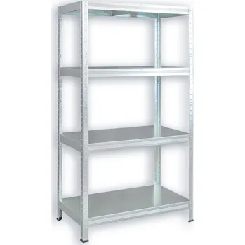 Dílenský regál Kovový regál Biedrax 40 x 100 x 180 cm, zinkovaný - 4 police kovové