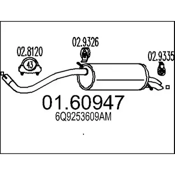 Auto-moto MTS Zadní tlumič výfuku MTS 01.60947
