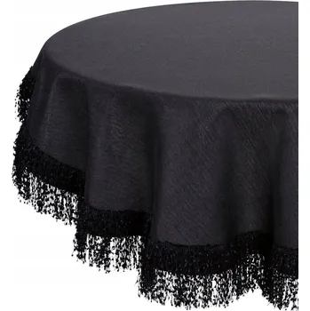 ubrus UBRUS JASPER Ø 120 CM ČERNÝ