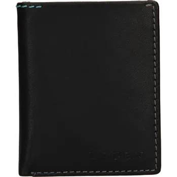 Peněženka Pánská kožená slim peněženka Lagen Revo - černá