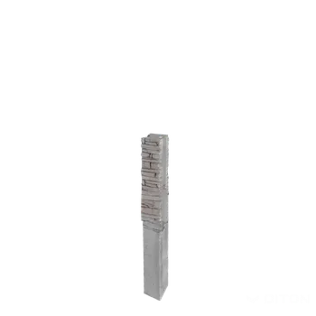 Příslušenství pro plot Diton Sloupek plotový Quick wall stone 120 150×150×2100 mm průběžný šedý mix (8)