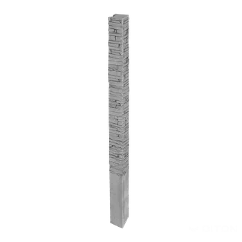Příslušenství pro plot Diton Sloupek plotový Quick wall stone 240 150×150×3300 mm koncový přírodní (8)