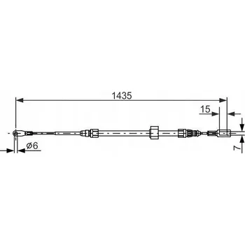 Brzdová hadice BOSCH BRZDOVÉ LANKO 1 987 477 853