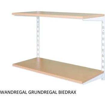 regál Biedrax Nástěnný regál základní 40 x 60 x 50 cm, bílý - 2 police buk