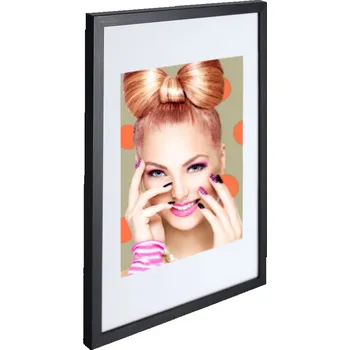 Rám na obraz Sada 5 Dřevěných Rámů 50x70 Černé Plexisklo Nástěnné