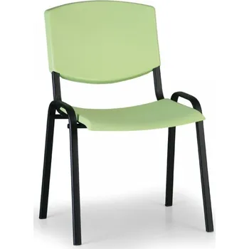 Jednací židle Konferenční plastová židle, zelená Biedrax Z8982z, podnož černá