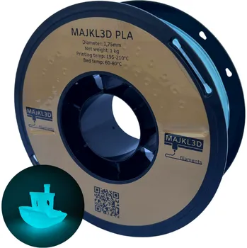 3D tisk Majkl3D-Filaments Glow PLA 1.75mm 1kg | Modrá, Blue