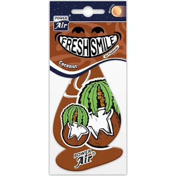 Vůně do auta POWER Air Fresh Smile Coconut 1 ks KO FS-7
