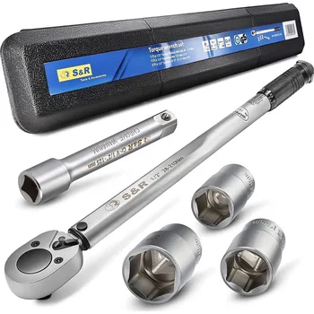 Klíč Sada momentového klíče s nástrčnými klíči a kufrem