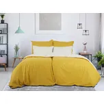 B.E.S. - Petrovice, s.r.o. Povlečení BAVLNA Double face ZIP - Hořčicová/Kávová Rozměr: 200 x 220 + 2x 70 x 90