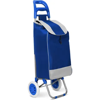 HOMELUX Skládací nákupní vozík velká kapacita modrý