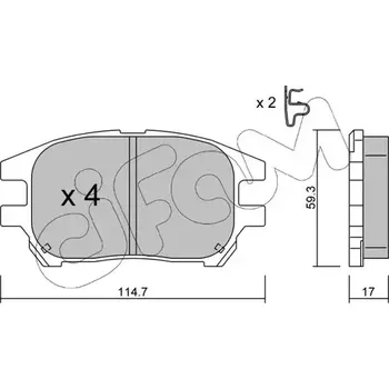 Brzdová destička CIFAM Sada brzdových destiček CFM 822-617-0
